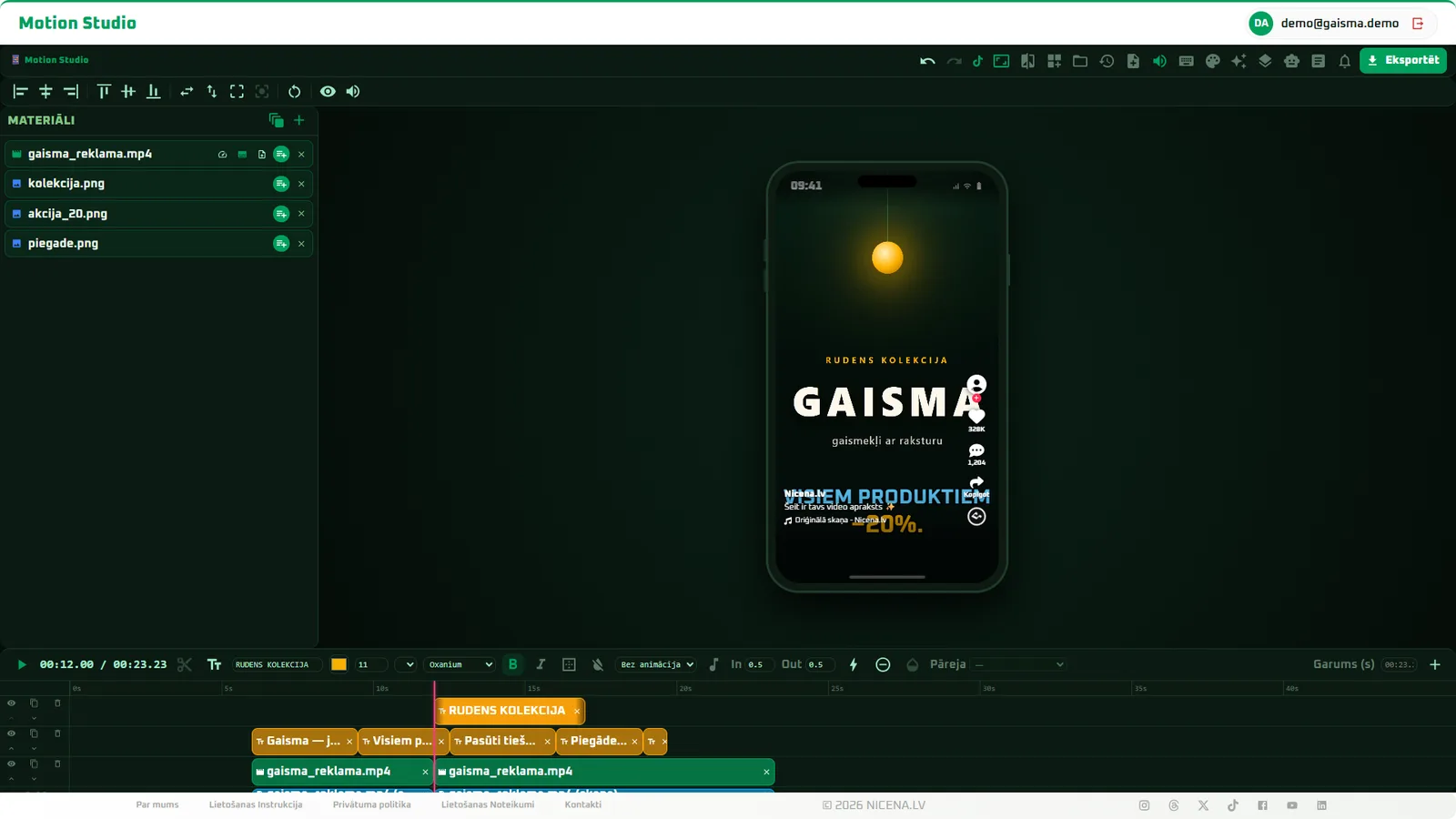 TikTok drošā zona - pārklājums rāda, kur teksts paliks redzams zem platformas saskarnes.